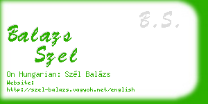 balazs szel business card